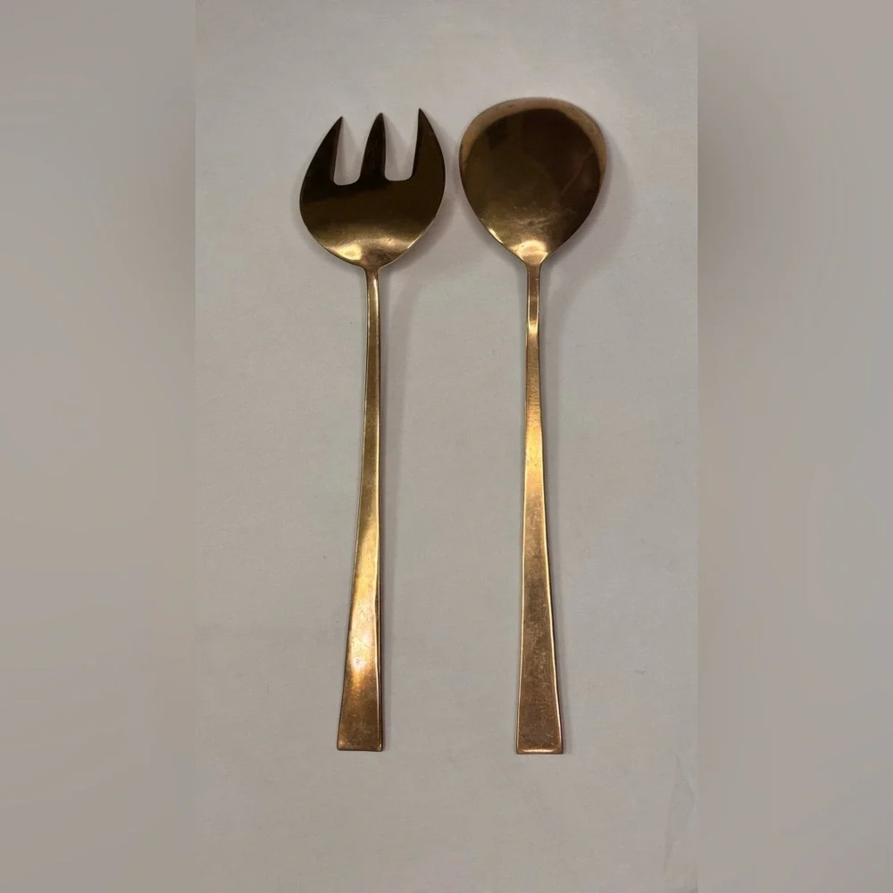 Vintage Elegant Gold Flatware Serving Set